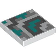 LEGO® los onderdeel Tegel met Motief in kleur Wit 3068pb2328