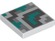 LEGO® los onderdeel Tegel met Motief in kleur Wit 3068pb2328