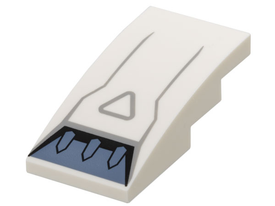 LEGO® los onderdeel Dakpan Gebogen met Motief Wit 93606pb188