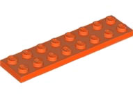 Plaatje in Gallery viewer laden, LEGO® los onderdeel Plaat Algemeen Roodachtig Oranje 3034