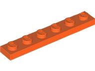 LEGO® los onderdeel Plaat Algemeen Roodachtig Oranje 3666