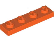 Plaatje in Gallery viewer laden, LEGO® los onderdeel Plaat Algemeen Roodachtig Oranje 3710