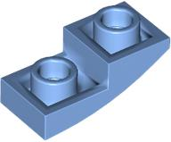 LEGO® onderdeel Dakpan Gebogen Omgekeerd Medium Blauw 24201