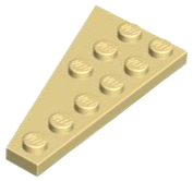 Plaatje in Gallery viewer laden, LEGO® los onderdeel Wig Plaat in kleur Geelbruin 54383