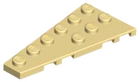 LEGO® los onderdeel Wig Plaat in kleur Geelbruin 54384