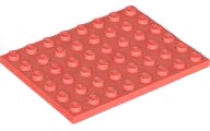 LEGO® los onderdeel Plaat Algemeen in kleur Koraal 3036