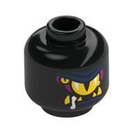 LEGO® los onderdeel Hoofd in kleur Zwart 3626pb3519