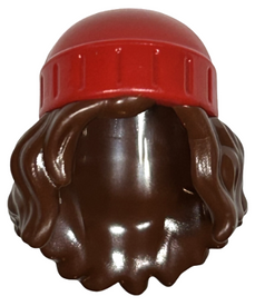 LEGO® los onderdeel Haar in kleur Roodachtig Bruin 80577pb03