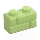 LEGO® los onderdeel Steen Aangepast Geelachtig Groen 98283
