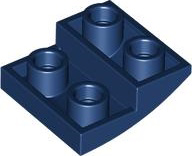 LEGO® onderdeel Dakpan Gebogen Omgekeerd Donkerblauw 32803