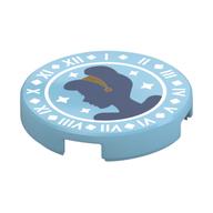 Plaatje in Gallery viewer laden, LEGO® Tegel Rond met Motief Medium Azuurblauw 14769pb653