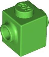 Plaatje in Gallery viewer laden, LEGO® los onderdeel Steen Aangepast in kleur Fel Groen 47905