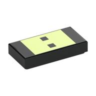 Plaatje in Gallery viewer laden, LEGO® los onderdeel Tegel met Motief Zwart 3069pb1227