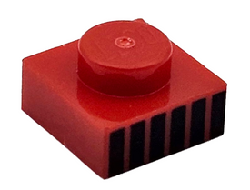 LEGO® los onderdeel Plaat met Motief in kleur Rood 3024pb025