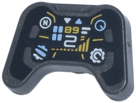 LEGO® Accessoire met Motief Parel Donkergrijs 53118pb02