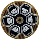 LEGO® onderdeel Tegel Rond met Motief Parel Goud 14769pb694