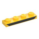 LEGO® los onderdeel Plaat met Motief in kleur Geel 3710pb003