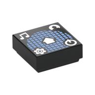LEGO® los onderdeel Tegel met Motief Zwart 3070pb362