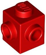 Plaatje in Gallery viewer laden, LEGO® los onderdeel Steen Aangepast in kleur Rood 26604