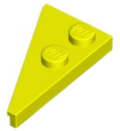 LEGO® los onderdeel Wig Plaat in kleur Neon geel 65426
