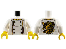 LEGO® los onderdeel Lijf met Motief Wit 973pb5501c01