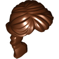 Plaatje in Gallery viewer laden, LEGO® los onderdeel Haar in kleur Roodachtig Bruin 88286