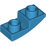 LEGO® los onderdeel Dakpan Gebogen Donker Azuurblauw 24201