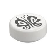 LEGO® los onderdeel Tegel Rond met Motief Wit 98138pb403