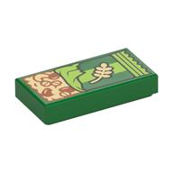 Plaatje in Gallery viewer laden, LEGO® los onderdeel Tegel met Motief Groen 3069pb1264
