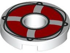 LEGO® los onderdeel Tegel Rond met Motief Wit 15535pb11