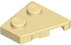LEGO® los onderdeel Wig Plaat in kleur Geelbruin 24299
