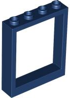 Plaatje in Gallery viewer laden, LEGO® los onderdeel Deurkozijn in kleur Donkerblauw 6154