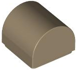 LEGO® los onderdeel Dakpan Gebogen Donker Geelbruin 49307
