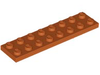 LEGO® los onderdeel Plaat Algemeen Donker Oranje 3034