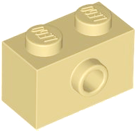 Plaatje in Gallery viewer laden, LEGO® los onderdeel Steen Aangepast in kleur Geelbruin 86876