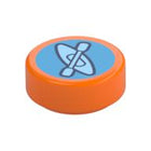 LEGO® los onderdeel Tegel Rond met Motief Oranje 98138pb425