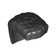 LEGO® los onderdeel Haar in kleur Zwart 27385