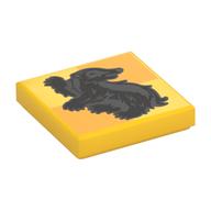 Plaatje in Gallery viewer laden, LEGO® los onderdeel Tegel met Motief Geel 3068pb2360