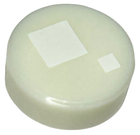 LEGO® Tegel Rond met Motief Gloed In Donker Wit 98138pb072