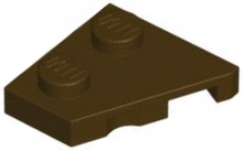 Plaatje in Gallery viewer laden, LEGO® los onderdeel Wig Plaat in kleur Donker Bruin 24299