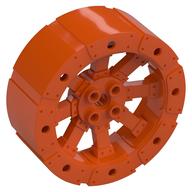 LEGO® los onderdeel Wiel in kleur Roodachtig Oranje 55817