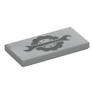 LEGO® Tegel met Motief Licht Blauwachtig Grijs 87079pb1418
