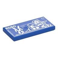 LEGO® los onderdeel Tegel met Motief Blauw 87079pb1454