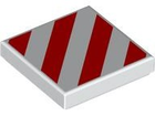 LEGO® los onderdeel Tegel met Motief in kleur Wit 3068pb2459