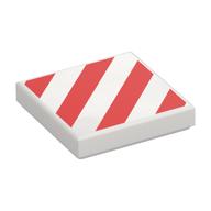 Plaatje in Gallery viewer laden, LEGO® los onderdeel Tegel met Motief in kleur Wit 3068pb2459