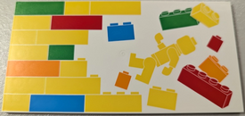 LEGO® los onderdeel Tegel met Motief in kleur Wit 90498pb48L