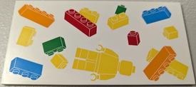LEGO® los onderdeel Tegel met Motief in kleur Wit 90498pb47