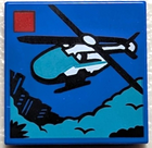 LEGO® los onderdeel Tegel met Motief Blauw 3068pb2475