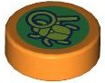 LEGO® los onderdeel Tegel Rond met Motief Oranje 98138pb426