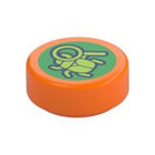 LEGO® los onderdeel Tegel Rond met Motief Oranje 98138pb426